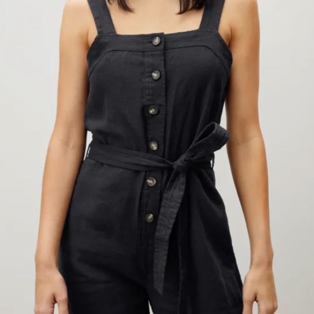 New Everlane Linen Picnic Jumpsuit